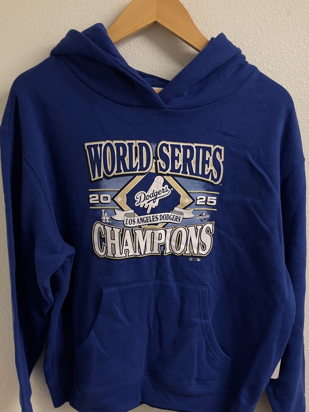 Dodgers 47 Brand Women's Blue Pullover Hoodie